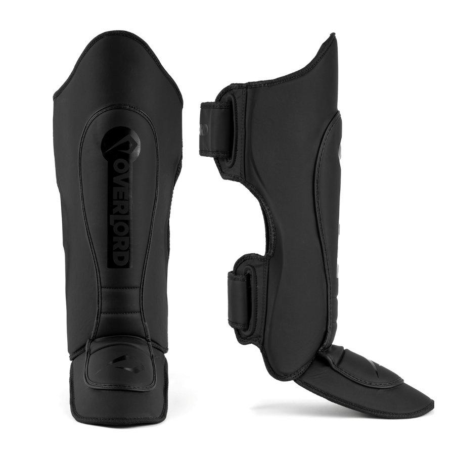 ochraniacze na piszczele overlord czarne club mma muay thai kickboxing S M L XL