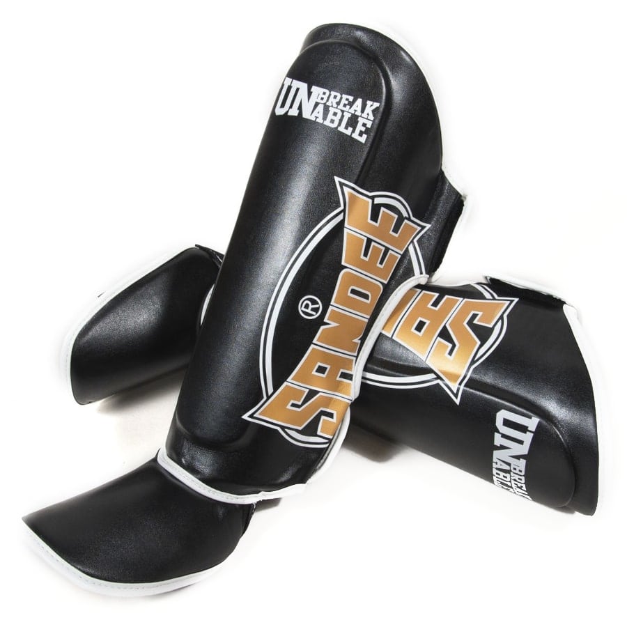 ochraniacze-na-piszczele-czarne-mma-kickboxing-muay-thai-sandee-s-nowe ochraniacze na piszczele sandee tajlandia czarne mma muay thai kickboxing S M L XL