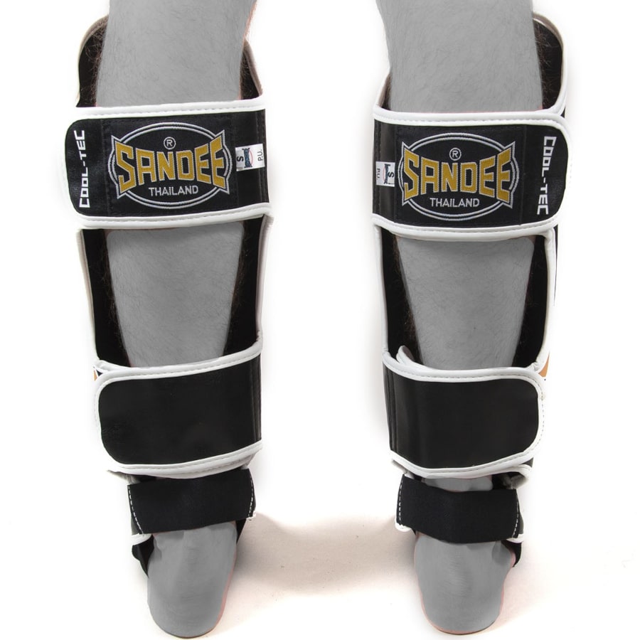ochraniacze-na-piszczele-czarne-mma-kickboxing-muay-thai-sandee-xl ochraniacze na piszczele sandee tajlandia czarne mma muay thai kickboxing S M L XL