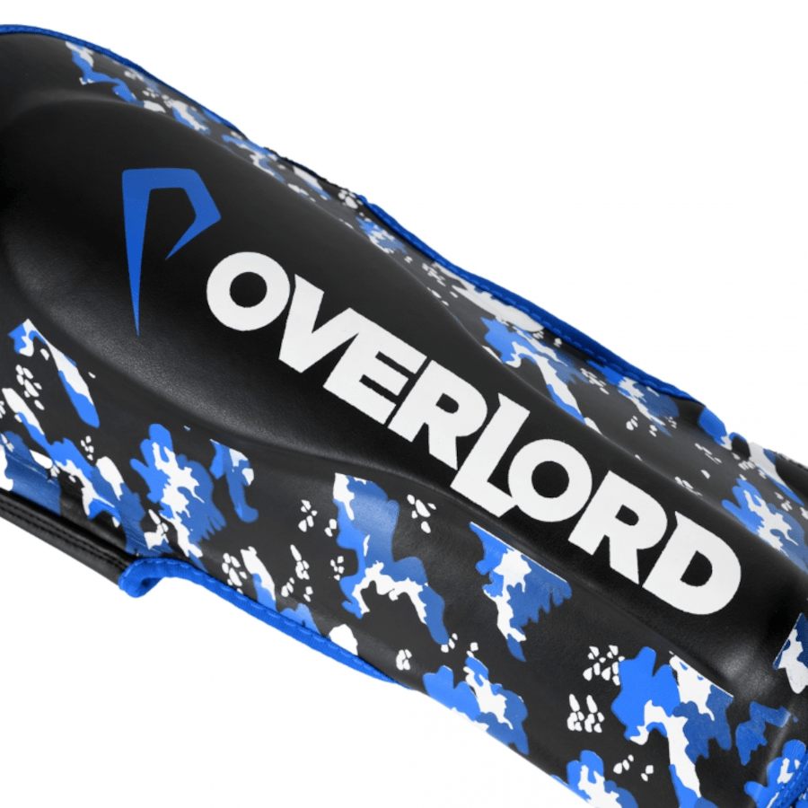 ochraniacze na piszczele overlord niebieskie x-kick mma muay thai kickboxing S M L XL