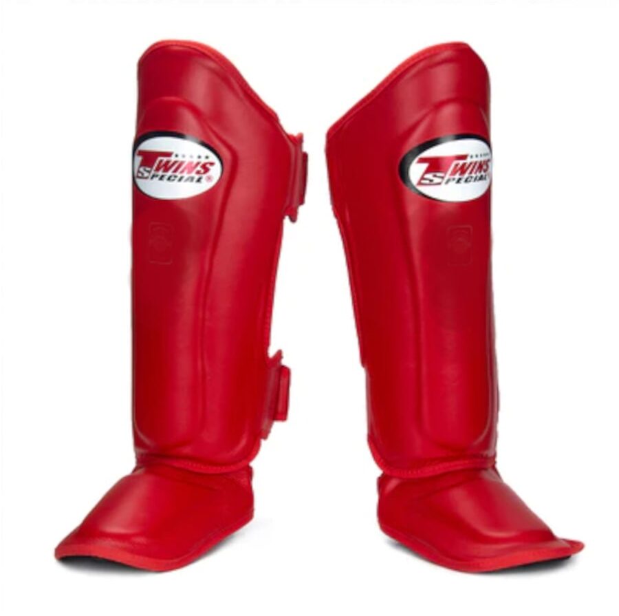 ochraniacze na piszczele twins special czerwone mma muay thai kickboxing S M L XL