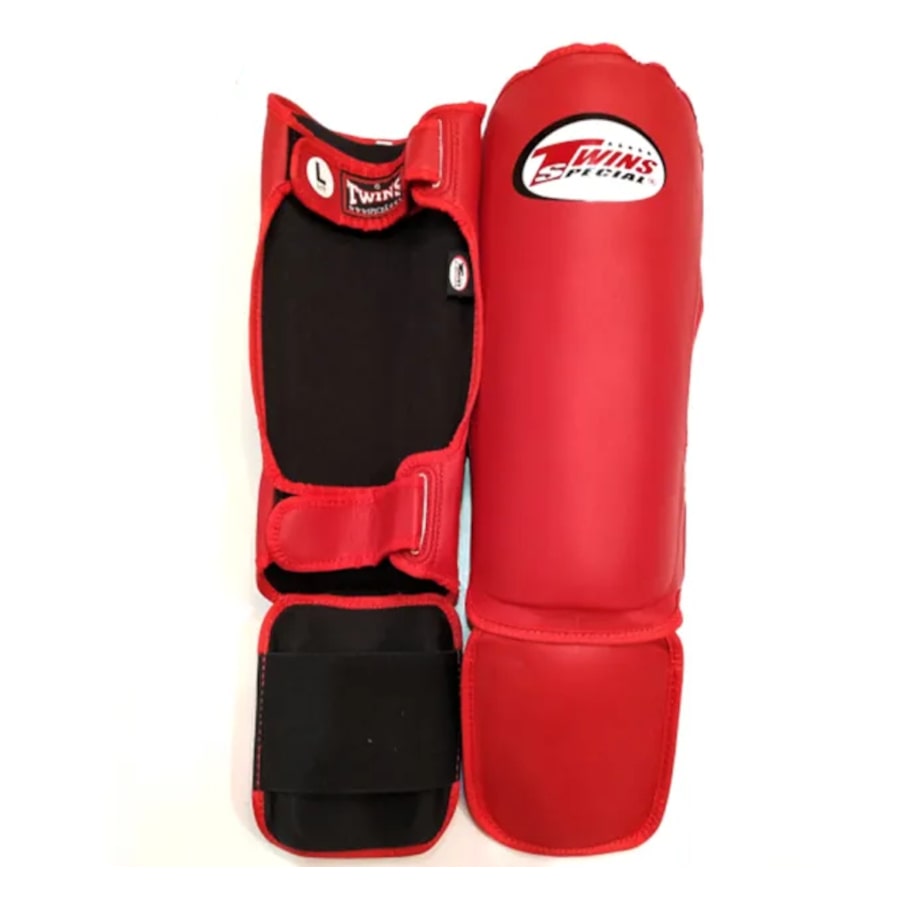 ochraniacze na piszczele twins special czerwone mma muay thai kickboxing S M L XL