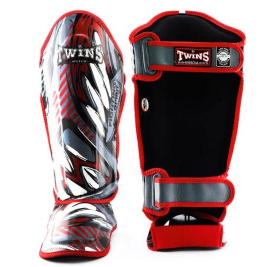 ochraniacze na piszczele twins special demon szare mma muay thai kickboxing S M L XL