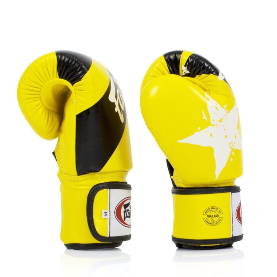 rekawice-bokserskie-fairtex-muay-thai-mma-kickboxing-nations-zolte-14oz rekawice bokserskie fairtex zolte nations 10oz 12oz 14oz 16oz