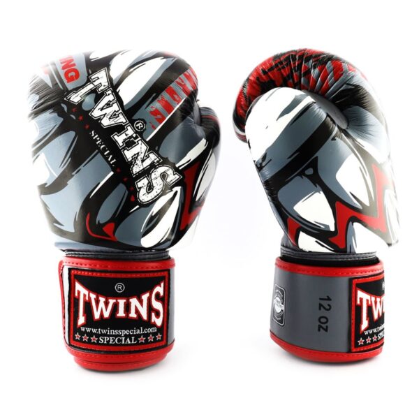 rekawice bokserskie twins special szare demon 10oz 12oz 14oz 16oz