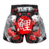 spodenki-treningowe-muay-thai-czarne-czerwone-kickboxing-mma-tuff-koi-fish-s spodenki treningowe tuff tajlandia muay thai kickboxing mma S M L XL