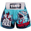 spodenki-treningowe-muay-thai-niebieskie-kickboxing-mma-tuff-fighting-shark-fish-s spodenki treningowe tuff tajlandia muay thai kickboxing mma S M L XL