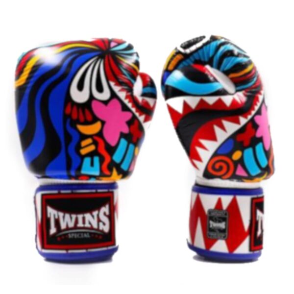 rekawice bokserskie twins special niebieskie abstract 10oz 12oz 14oz 16oz