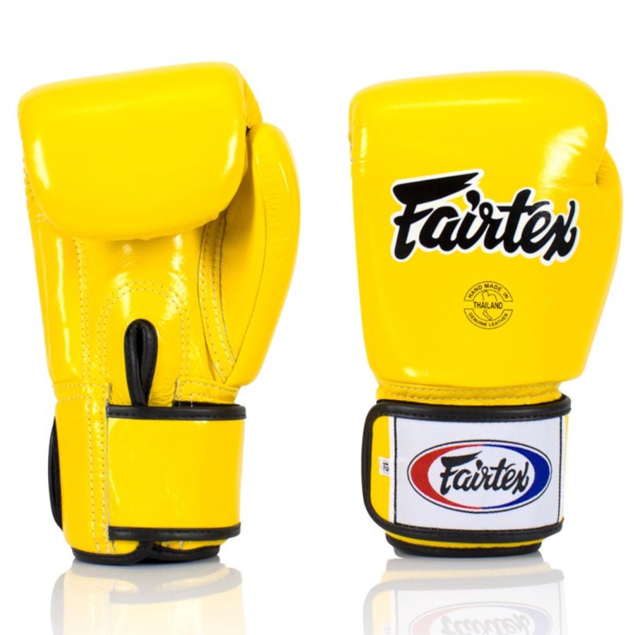 rekawice-bokserskie-fairtex-muay-thai-mma-kickboxing-klasyczne-zolte-14oz-16oz rekawice bokserskie fairtex zolte 10oz 12oz 14oz 16oz