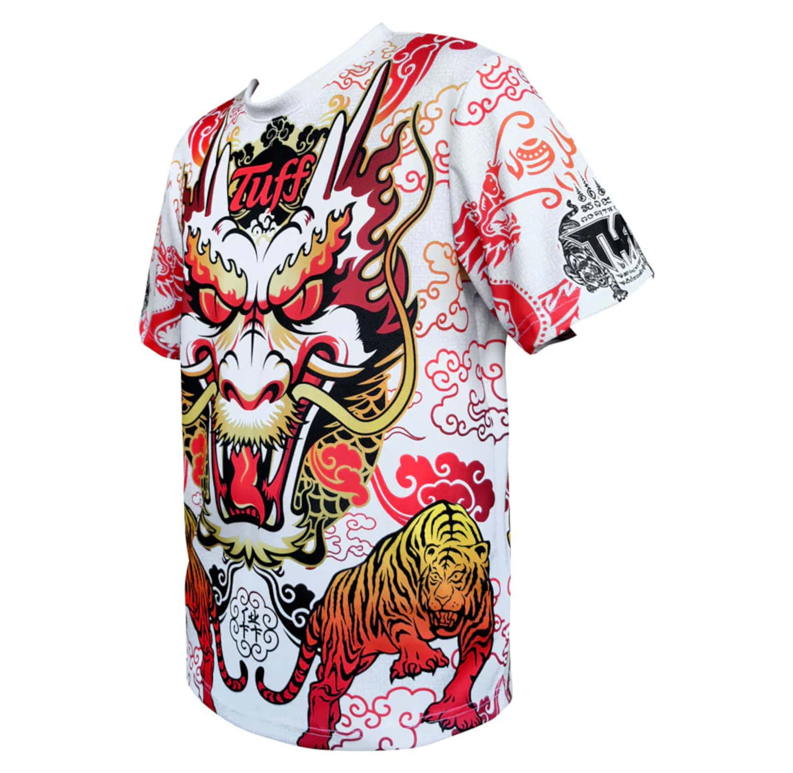 koszulka-treningowa-muay-thai-biala-czerwona-kickboxing-mma-king-of-the-dragon-in-white-m