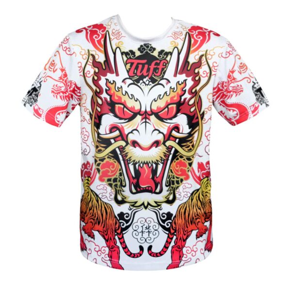 Koszulka Treningowa TUFF King Of The Dragon In White - Muay Thai
