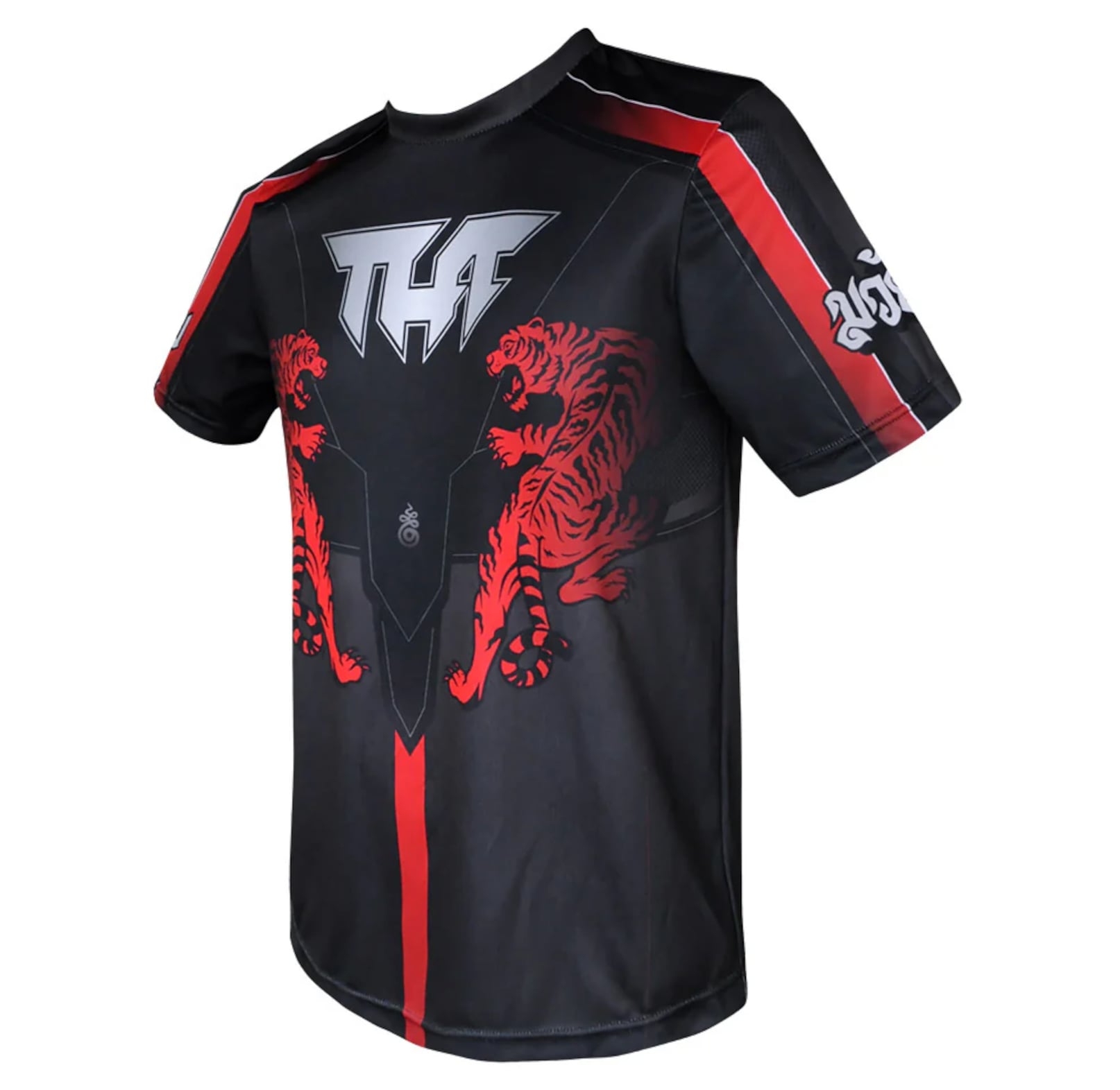 koszulka-treningowa-muay-thai-czarna-czerwona-kickboxing-mma-thai-mythical-forest-creatures-m