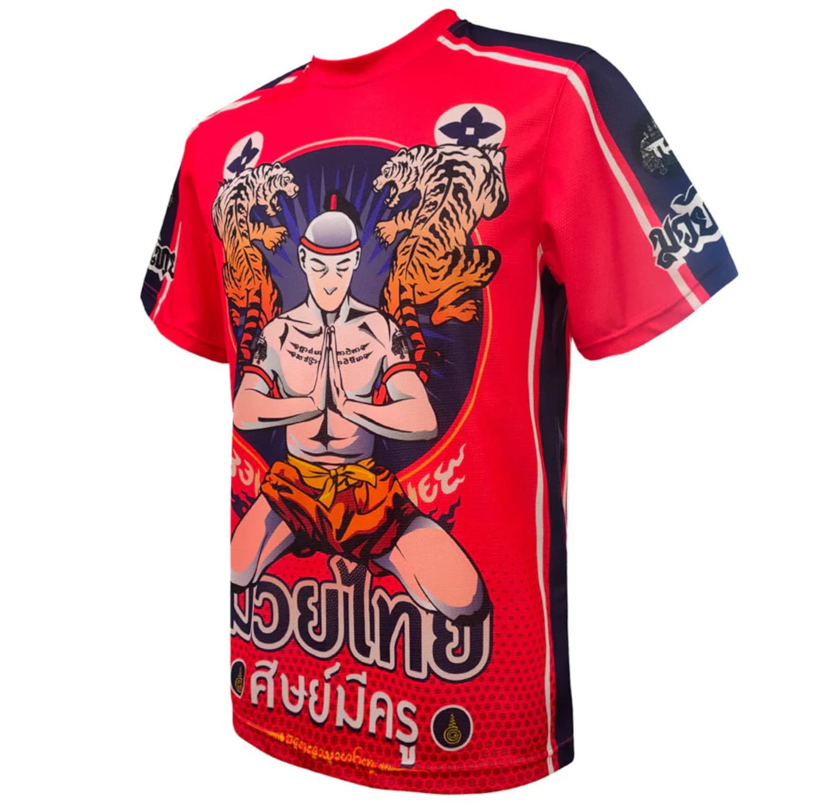 koszulka-treningowa-muay-thai-czerwona-kickboxing-mma-respect-your-master-m