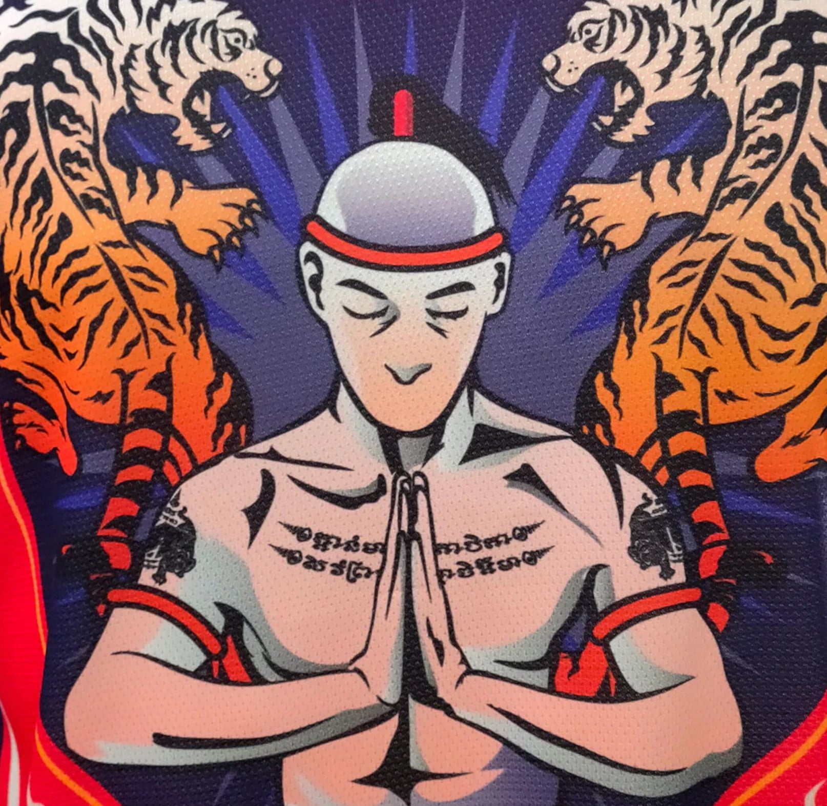 koszulka-treningowa-muay-thai-czerwona-kickboxing-mma-respect-your-master-xl