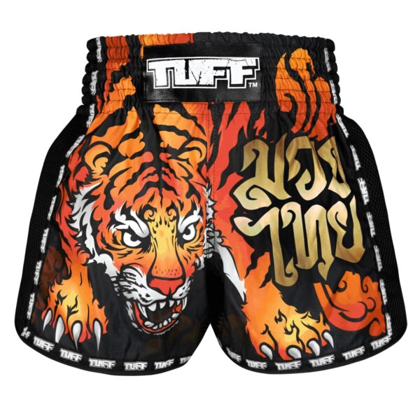 Spodenki treningowe TUFF Black Furious Tiger – Muay Thai