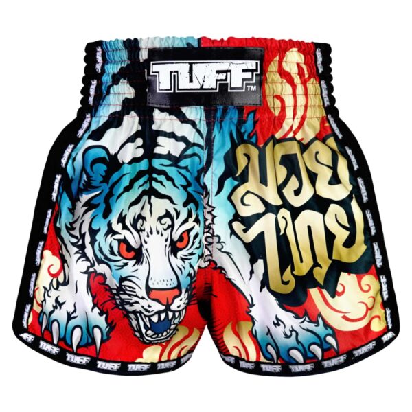 Spodenki treningowe TUFF Red Furious Tiger – Muay Thai