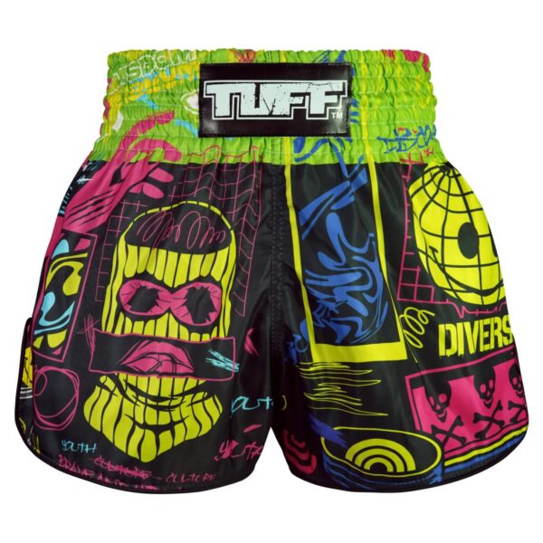 Spodenki treningowe TUFF Neon Graffiti – Muay Thai