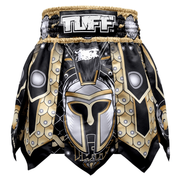 Spodenki treningowe TUFF Black Ancient Roman Gladiator Armor – Muay Thai