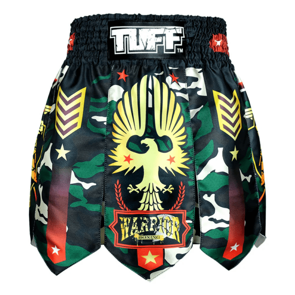 Spodenki treningowe TUFF Gladiator Green Military Warrior – Muay Thai