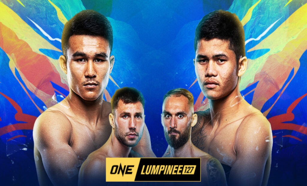Oficjalny plakat ONE Lumpinee 127 przedstawiający Macieja Karpińskiego i innych zawodników, którzy zmierzą się podczas gali w Bangkoku.