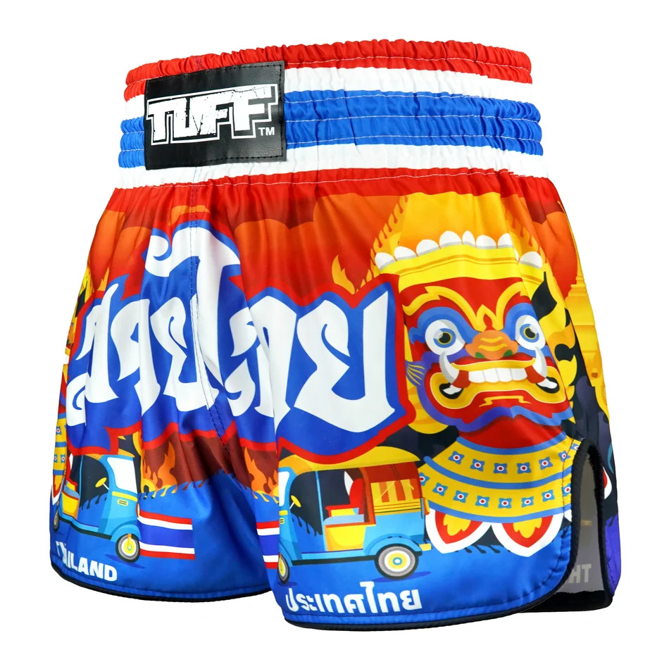 spodenki-treningowe-muay-thai-kickboxing-mma-tuff-czerwone-niebieskie-siam-in-motion-m