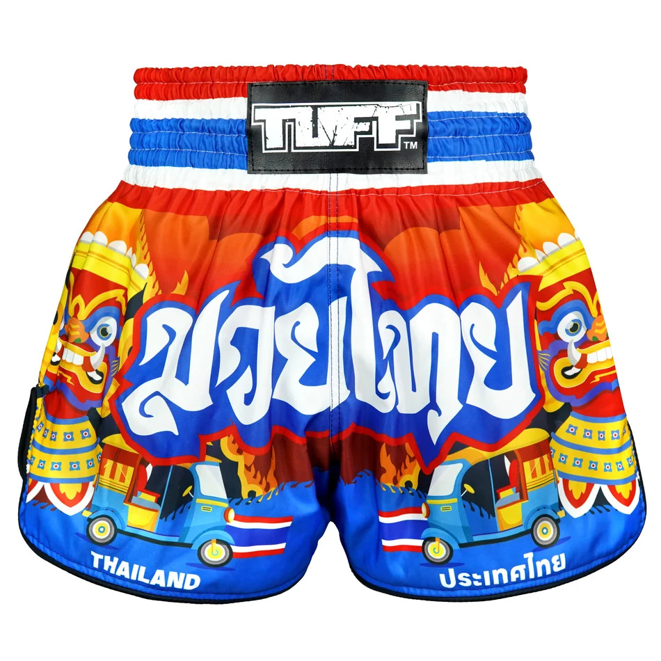 spodenki-treningowe-muay-thai-kickboxing-mma-tuff-czerwone-niebieskie-siam-in-motion-s